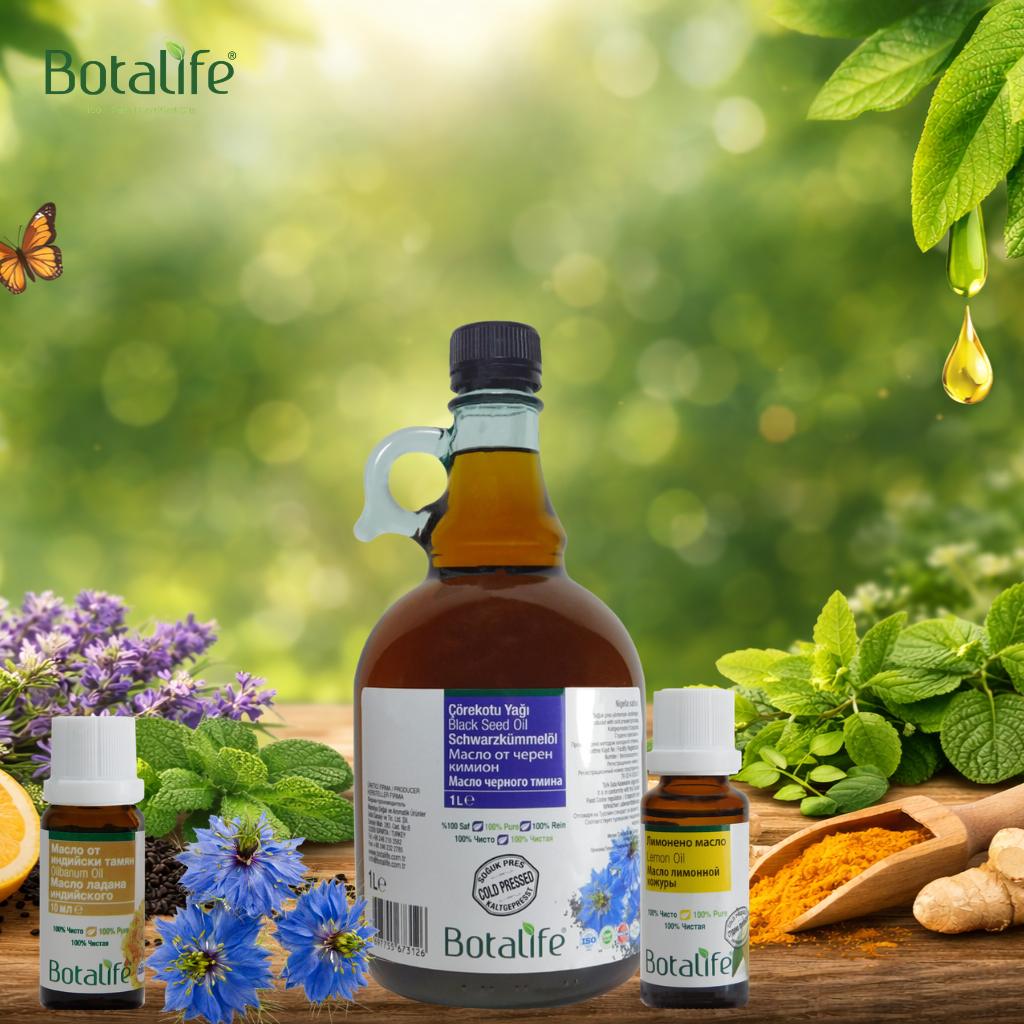 Свойства и действия на 100 % натуралните продукти на Botalife - масло от черен кимион, етерични масла и натурална козметика