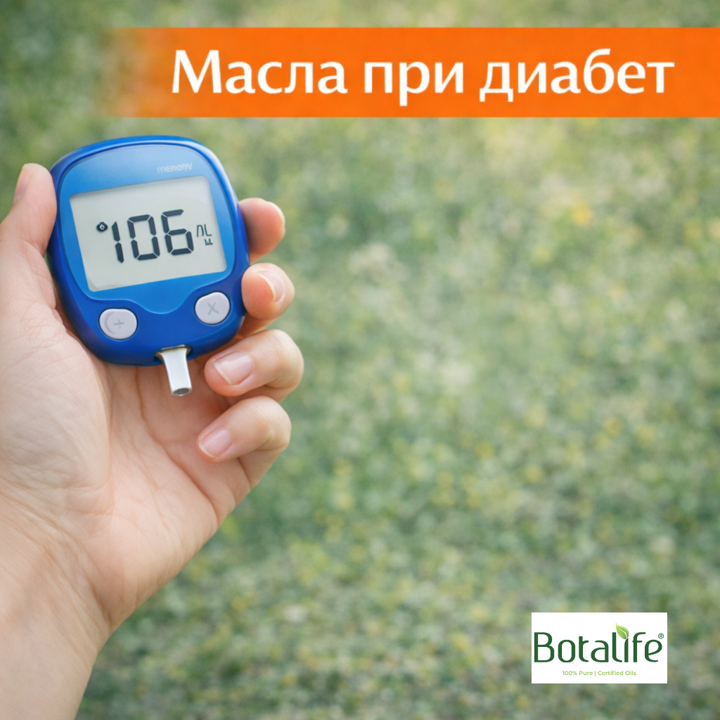 10 Есенциални масла при диабет - глюкомер 106 mg/dL и етерични масла като рициново масло, масло от черен кимьон, етерично масло от риган