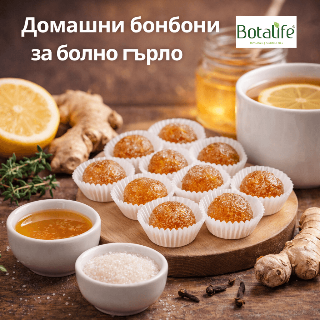 Как да си направим домашни бонбони за болно гърло и кашлица? Домашни бонбони с мед, джинджифил, лимон и етерични масла за кашлица