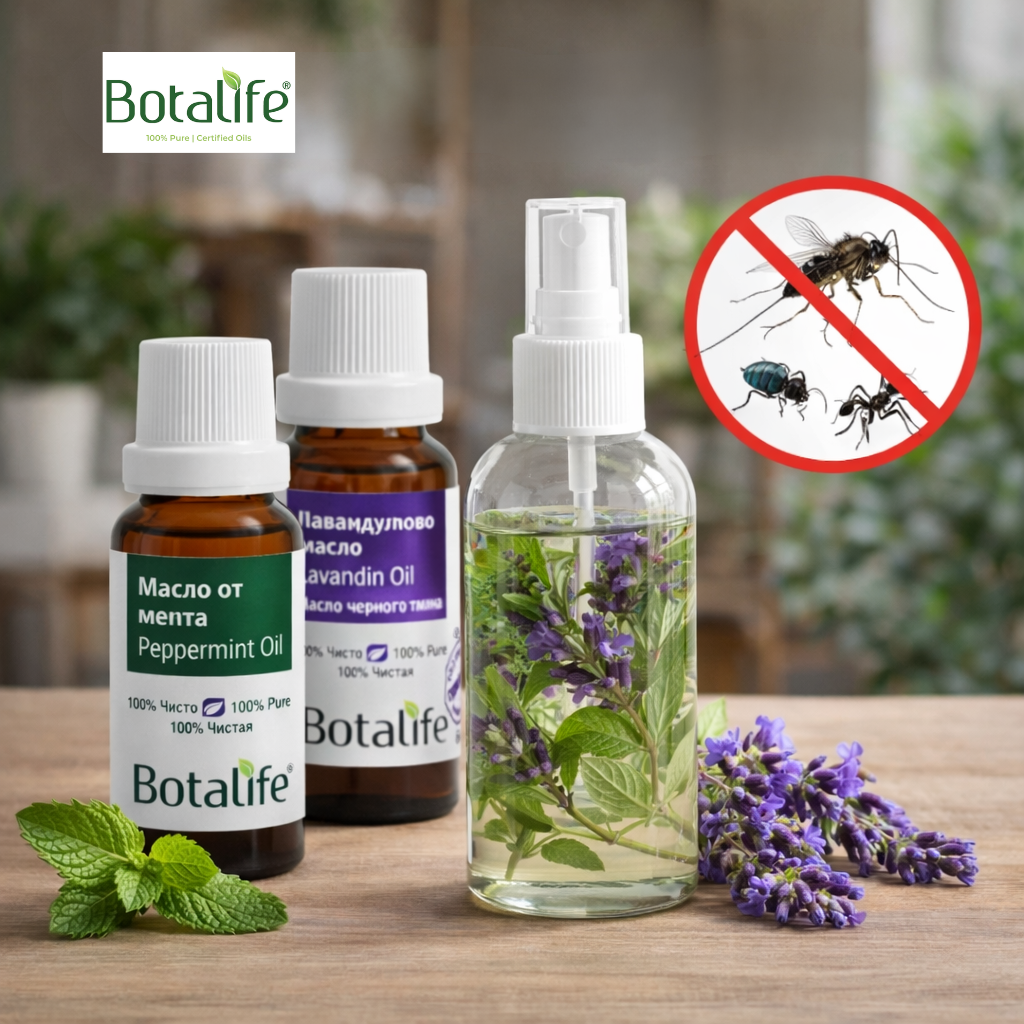 Как да си направим домашен репелент против комари, кърлежи и насекоми? – стъклен спрей с лавандула и етерични масла (масло от черен кимьон, рициново масло, кокосово масло)