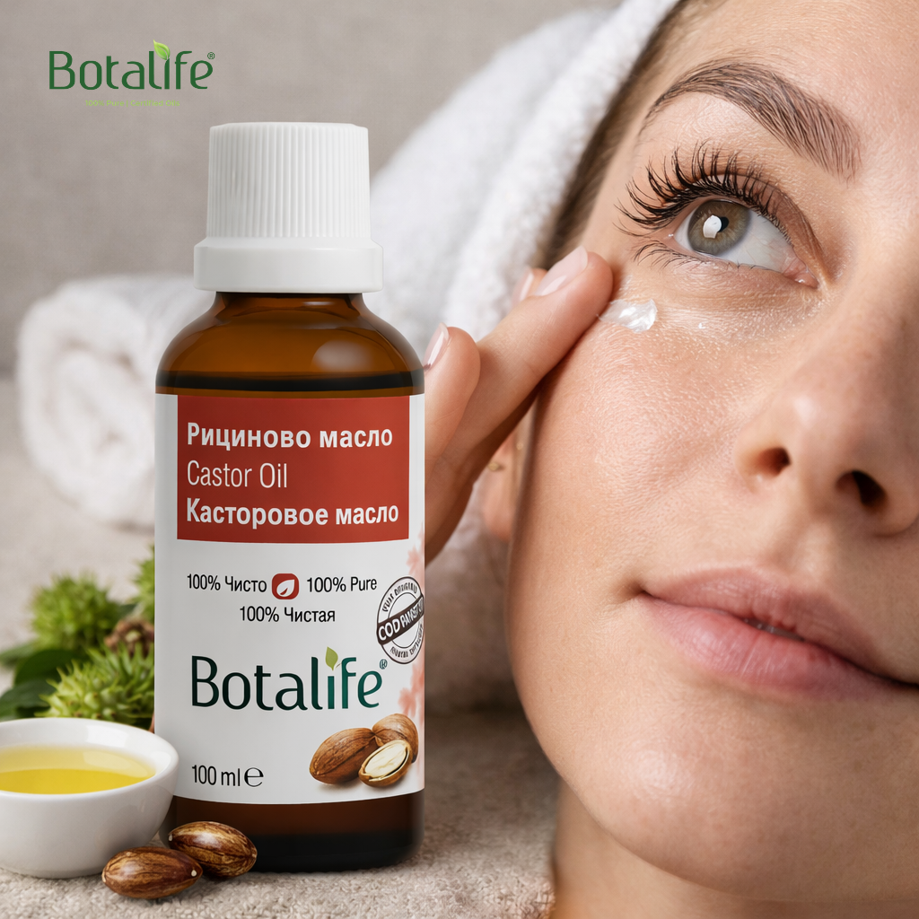 Ползи на рициновото масло за очите – Botalife рициново масло за хидратация околоочна грижа, черен кимион, арганово и кокосово масло