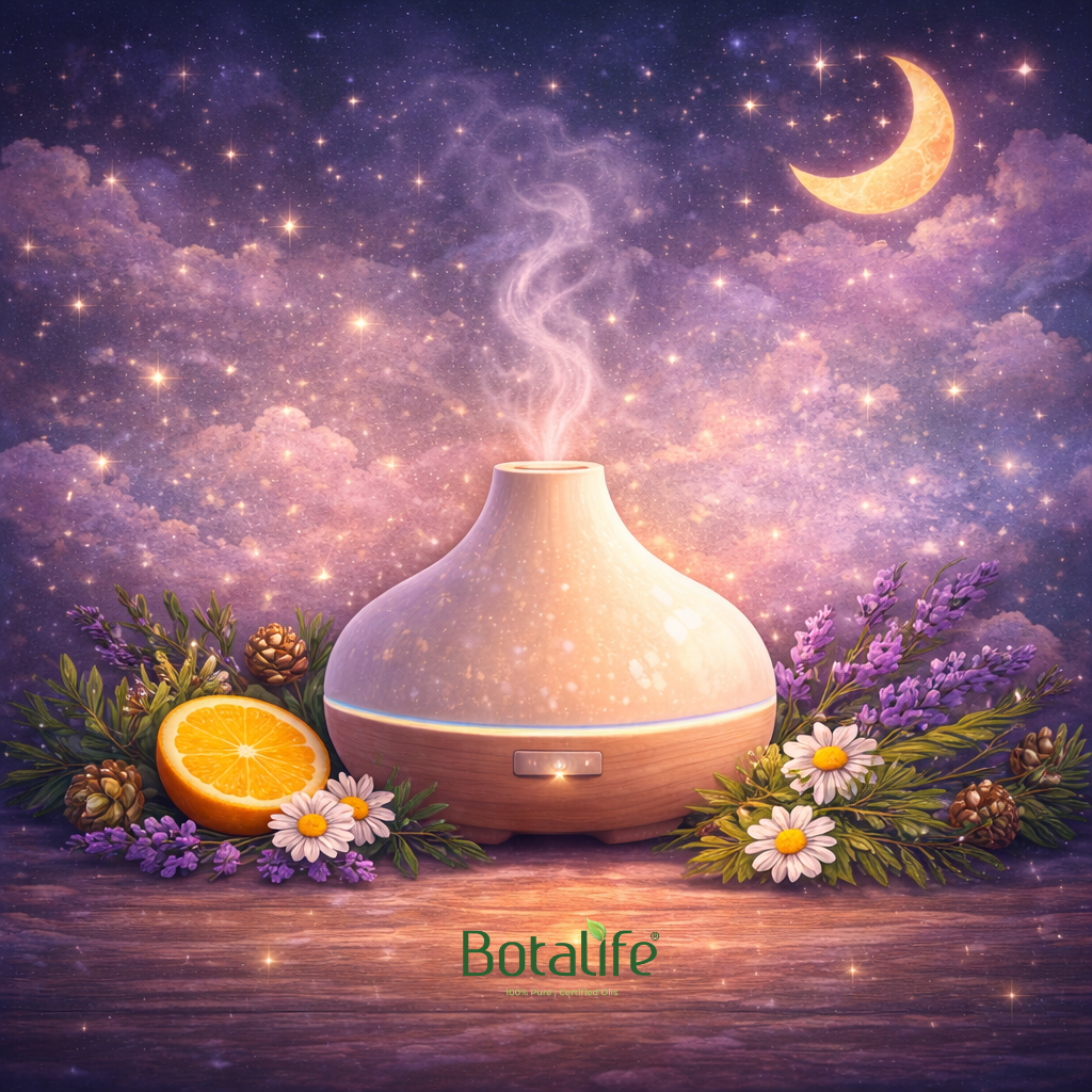 Блендове за дифузер за спокоен сън с дифузер, лавандула, портокал и етерични масла за релакс и сън