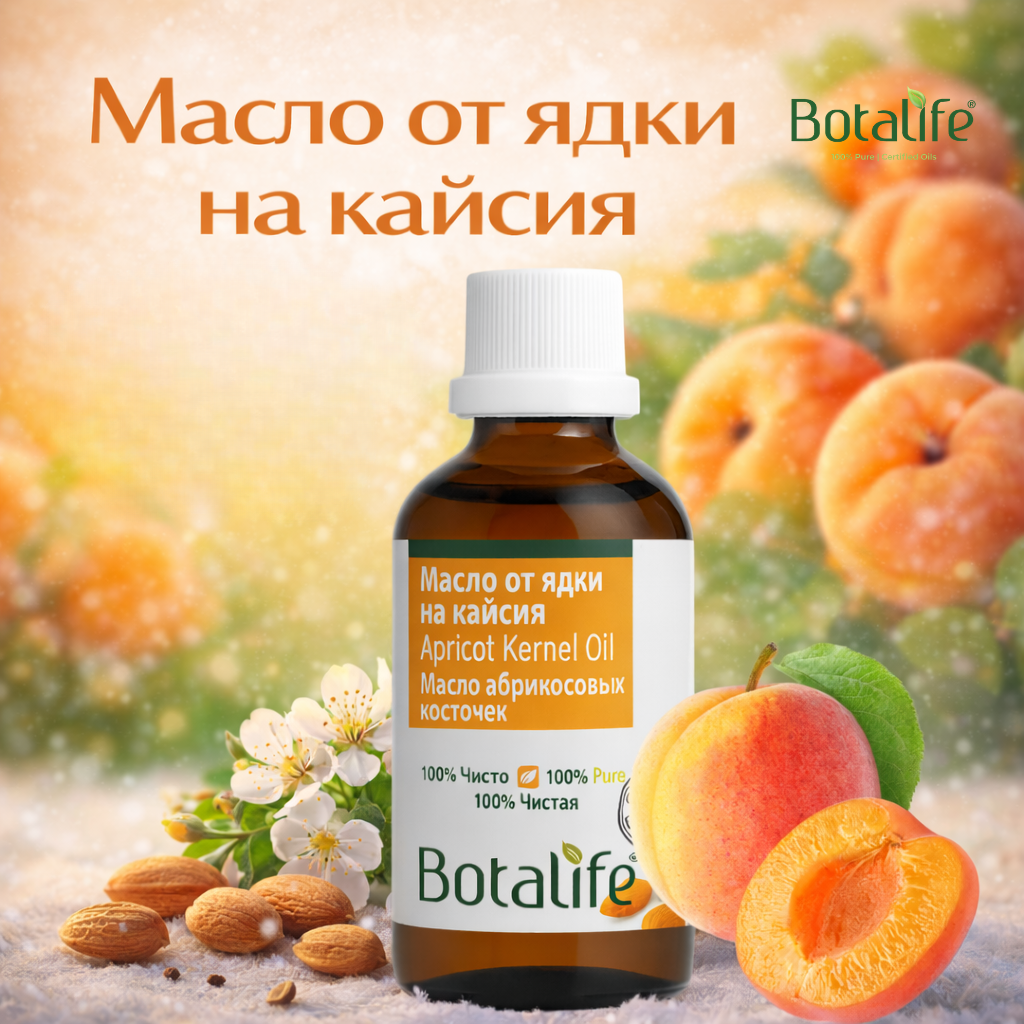 Масло от ядки на кайсия - натурално масло за лице и коса, рецепти и ползи, BOTALIFE, органично, хидратиращ крем, натурална козметика