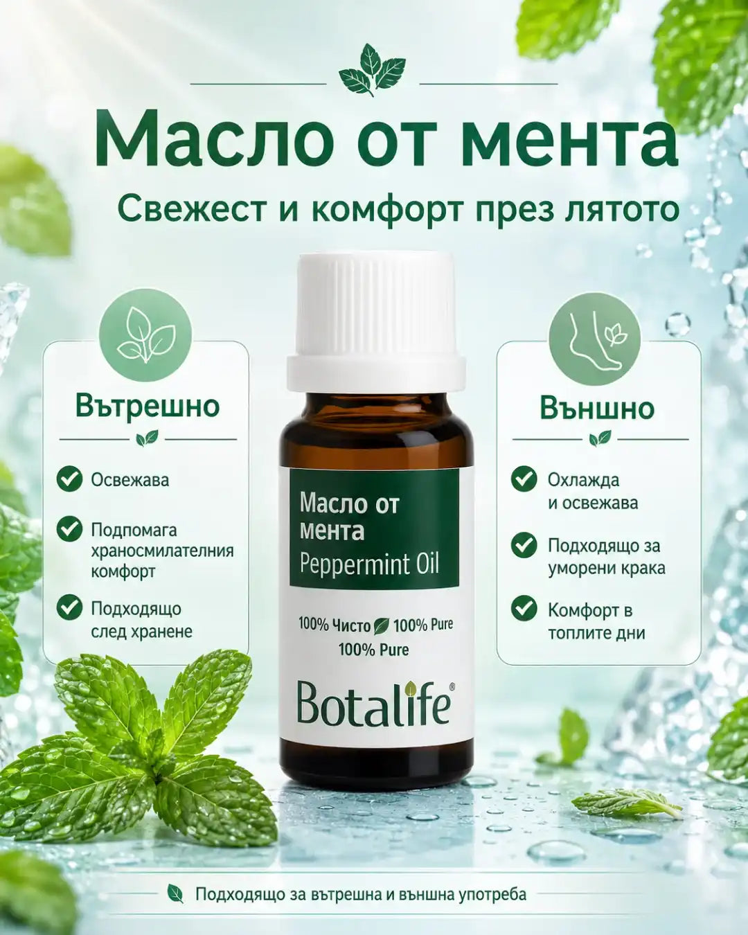Етерично масло от мента, 10 мл