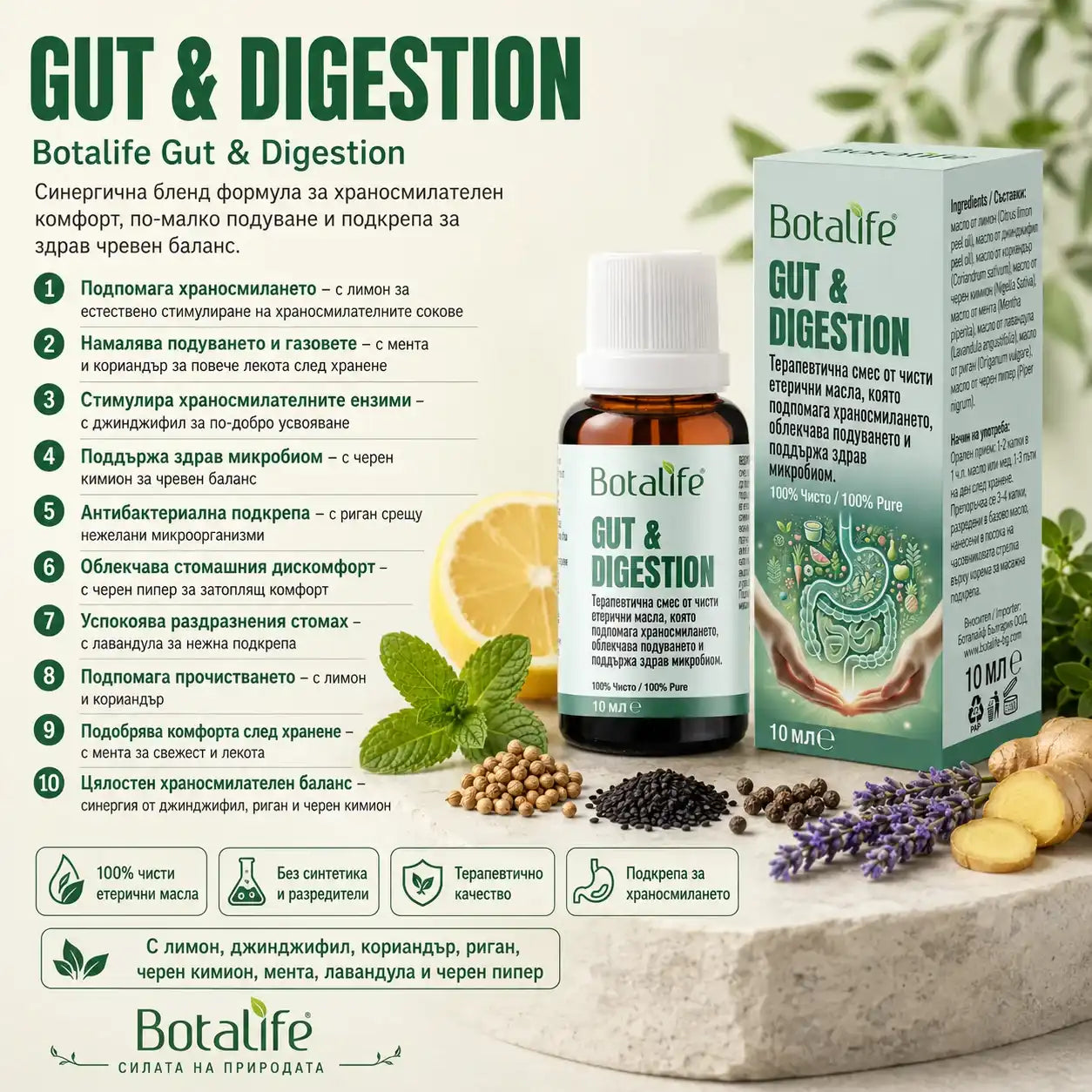 Бленд GUT & DIGESTION за храносмилане и подуване