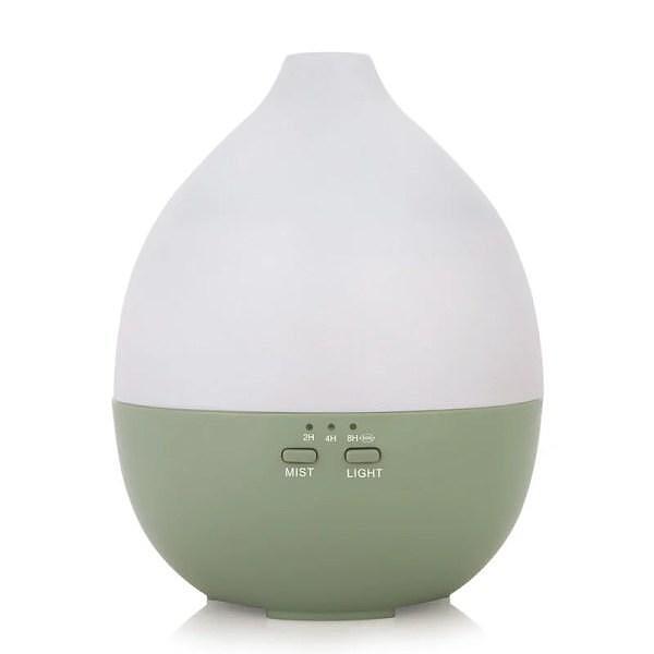 Арома Дифузер Алба зелено и светлини 300 мл. с таймер - елегантен зелен арома дифузер за етерични масла и ароматерапия