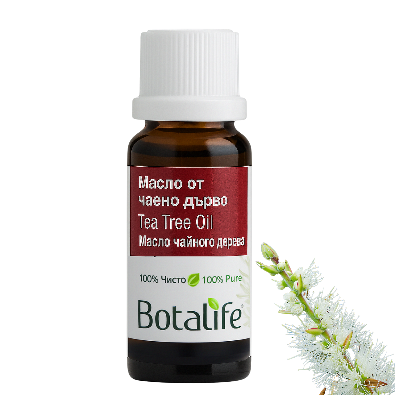 Етерично масло от чаено дърво, 10 / 20 мл — Botalife 100% чисто масло от чаено дърво с изображение флакон и ароматерапия, дифузер, етерични масла, цена