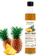 Натурален оцет от ананас, 500 мл - бутилка Botalife с естествен ферментирал нефилтриран ананасов оцет за натурална козметика и готвене