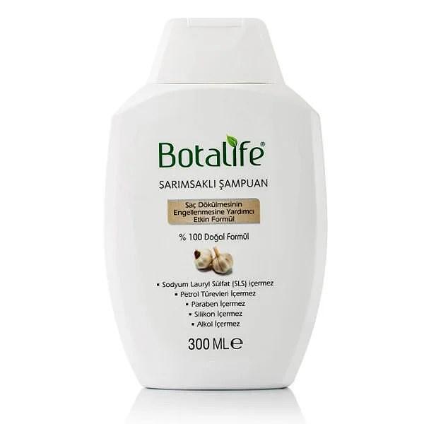 Шампоан с масло от чесън, 300 мл - Botalife натурален шампоан против косопад с чесново масло и без сулфати, идеален за здрава коса и скалп