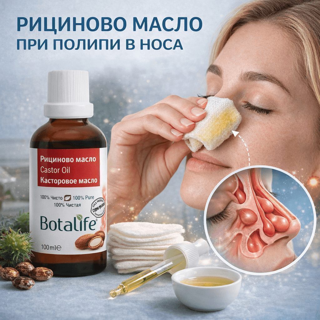 РИЦИНОВО МАСЛО ПРИ ПОЛИПИ В НОСА