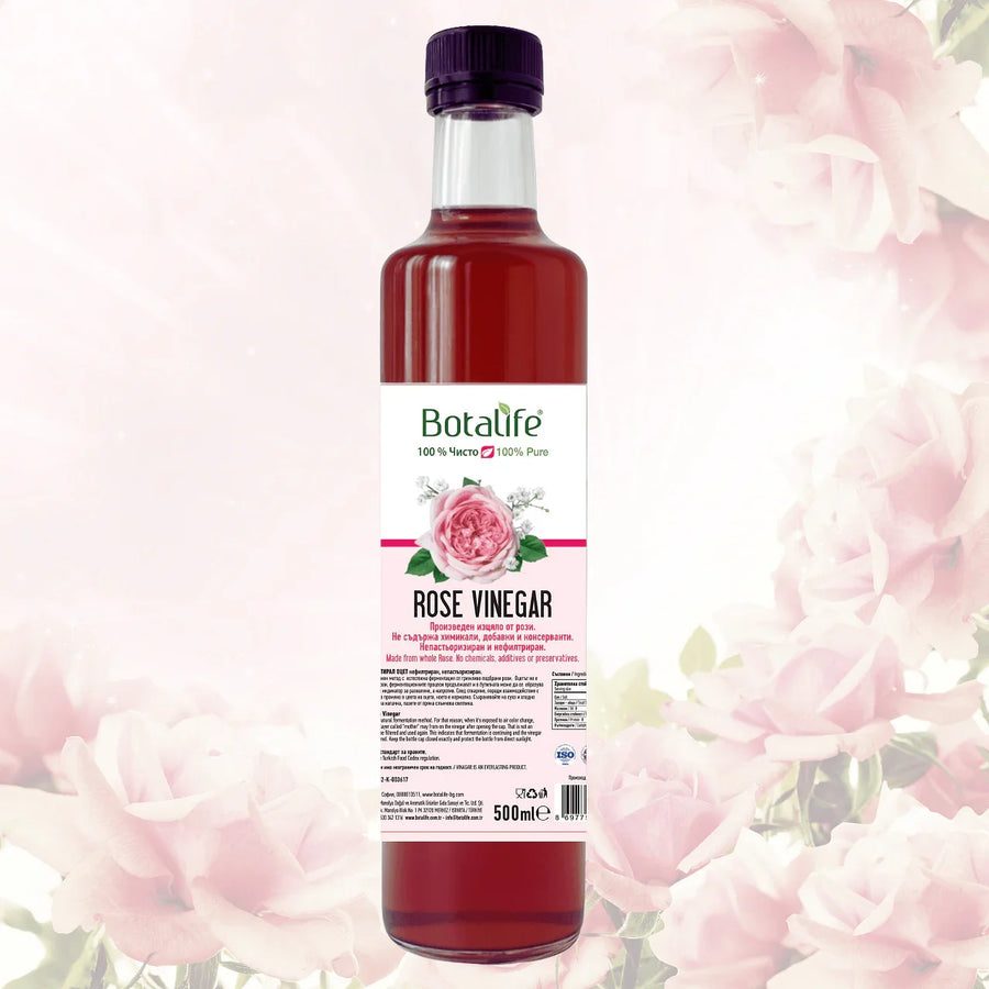 Natural fermented rose vinegar, 500 ml